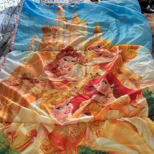 Disney Princess Comforter - Blue, Gold, Red